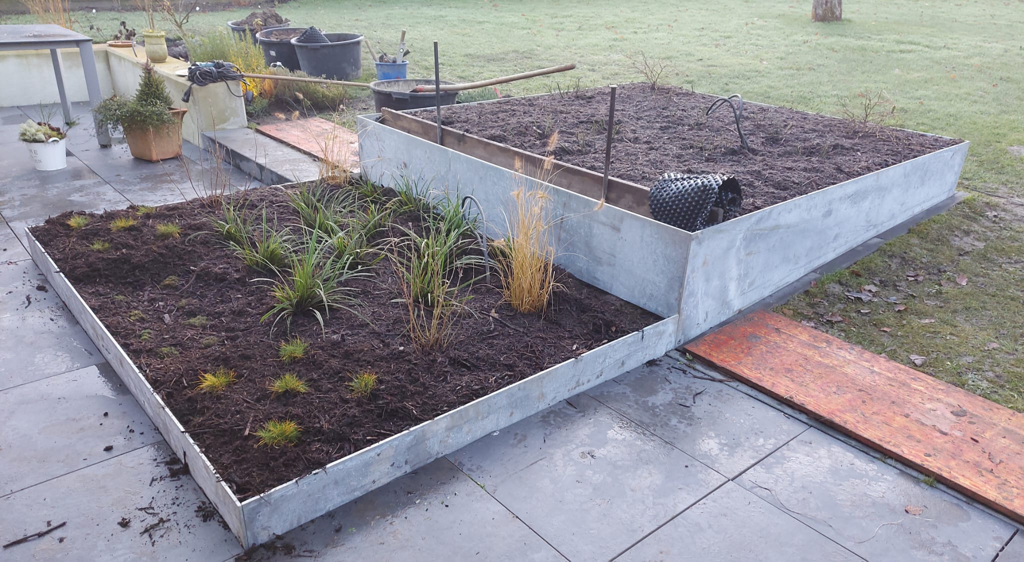 Blumenbeet bepflanzt